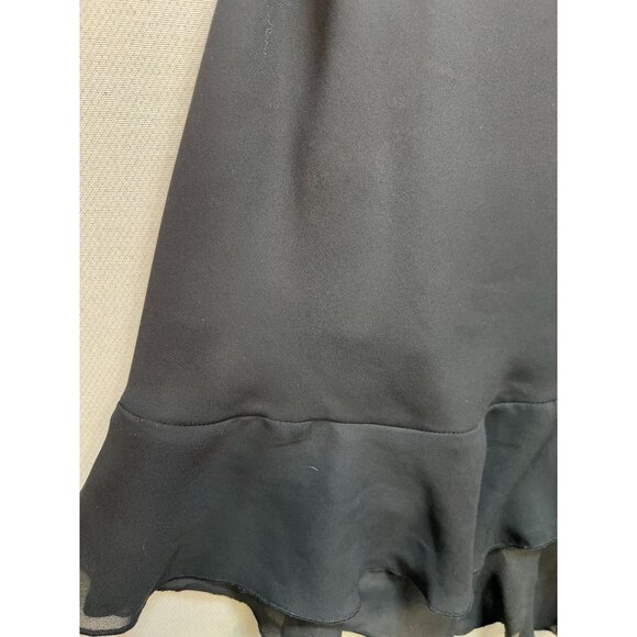 Believe Womens Midi Tank Slip Dress Size 16 Black Sleeveless Ruffled Hem Summer - Picture 8 of 11